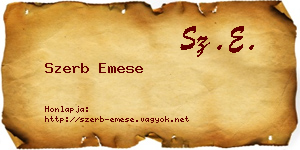Szerb Emese névjegykártya