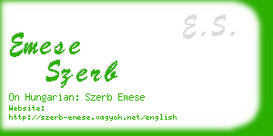 emese szerb business card